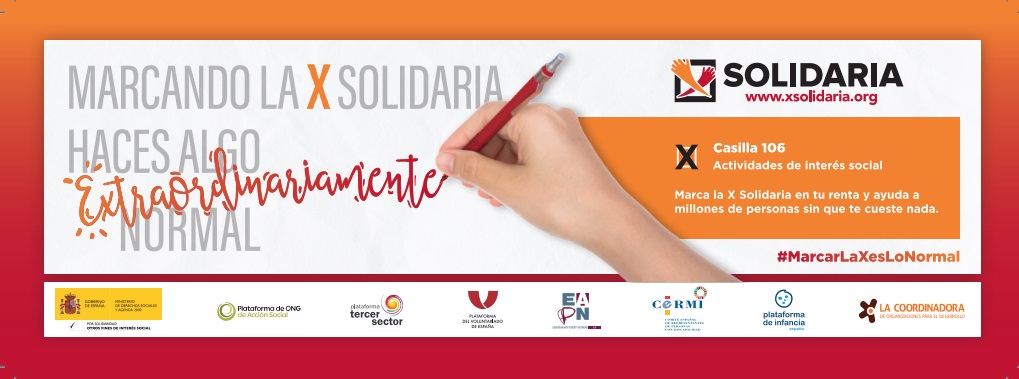 Marcando la X Solidaria haces algo extraordinariamente normal