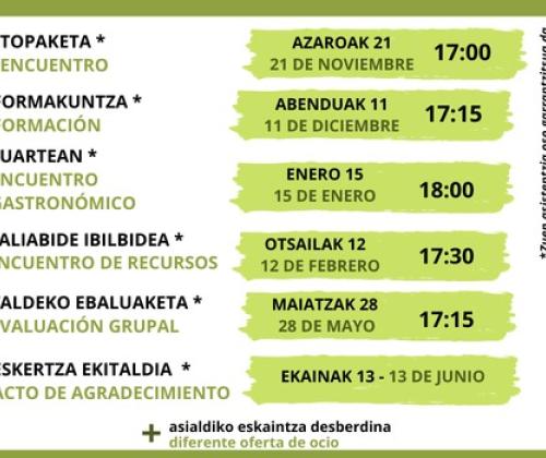 Programa de Familia Laguna en Araba para el curso 24-25